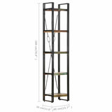 5-Tier Bookcase 40x30x180 cm Solid Reclaimed Wood 320629