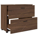 Bathroom Cabinet with Drawer Brown Oak 76.5 x 35 x 64 cm 883301