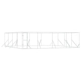 Outdoor Dog Kennel Silver 8x8x2 m Galvanised Steel 3190464