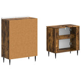 2 Piece Bathroom Cabinet Set ZWOLLE Smoked Oak Engineered Wood 3417599