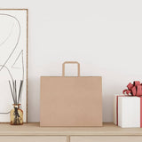 Paper Bags 250 pcs with Handles Brown 32x22x24 cm 4101819