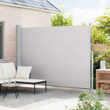 Patio Retractable Side Awning 220x300 cm Grey 313425