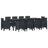 Garden Dining Set 11 pcs Anthracite Polypropylene 3378594