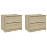Bed Cabinet Set of 2 Sonoma oak Engineered wood Standard 806200