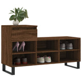 Shoe Cabinet Brown Oak 102x36x60 cm Engineered Wood 831379