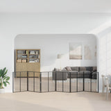 Dog Gate 6 pcs Black 80 x 100 cm Galvanised Steel 892003