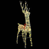 3D Reindeer with 140 LEDs Warm white 128 cm PET 42019055