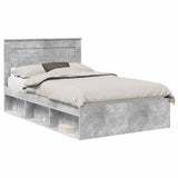 Bed Frame Concerte Grey 135 x 190 cm Solid Pine Wood 3409770