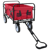 Folding Hand Trolley Manual Red 94 x 53 x 99 cm Oxford Cloth 42020661