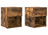 Bed Cabinet 2 pcs Smoked Oak 29 x 31.5 x 49 cm Engineered Wood 8001106