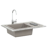 Sink Grey 780 x 500 mm 80% Quartz and 20% Resin 42028401