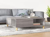 Coffee Table Grey Sonoma 80x80x36.5 cm Engineered Wood 821098