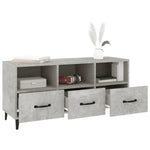 TV Cabinet Concrete Grey 102x35x50 cm Engineered Wood 812613