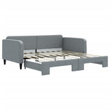 Daybed with Trundle without Mattress Light Grey 90x190 cm Single 3196885
