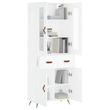 Highboard White 69.5x34x180 cm Engineered Wood 3198505