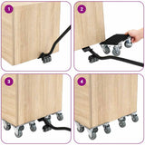 Furniture Rollers 4 pcs with Lifter 17.5x16x7.5 cm Steel 1600 kg 42002561