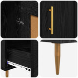 Highboard Black Oak 69.5 x 31 x 115 cm Engineered Wood 882561