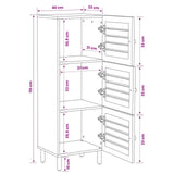 Storage Cabinets Natural 40 x 33 x 110 cm Solid Mango Wood 4018873
