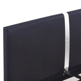 Bed Frame without Mattress Black Faux Leather 135x190 cm Double 281008