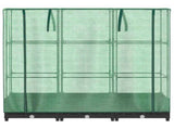 Raised Bed with Greenhouse Cover Rattan Look 120x40x123 cm 4015811