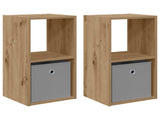 Bedside Table with Drawer 2 pcs Artisan Oak 30.5 x 27 x 59.5 cm 8000627