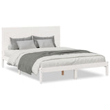 Extra Long Bed Frame without Mattress White 140x220 cm Solid Wood 3309314