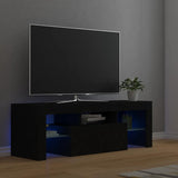TV Cabinet with LED Lights Black 120x35x40 cm 804347