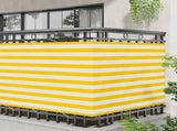 Balcony Screen Yellow and White 110 x 1000 cm Oxford Fabric 42030635