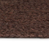 Handmade Rug Jute Round 120 cm Brown 133672