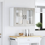 Kitchen Wall Cabinet with Glass Door Kalmar Grey Sonoma Engineered Wood 853613