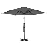 Garden Parasol with Steel Pole 300 cm Anthracite 44887