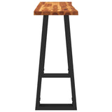 Console Table with Live Edge 110x35x80 cm Solid Wood Acacia 353296