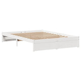 Bed Frame without Mattress White 120x200 cm Solid Wood Pine 3301661