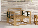 Outdoor Sofa Set Solid Acacia Wood White 3438983