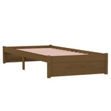 Bed Frame without Mattress Honey Brown Solid Wood 90x200 cm 814937