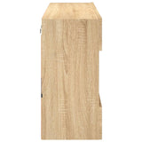 TV Wall Cabinet with LED Lights Sonoma Oak 98.5x30x60.5 cm 837108