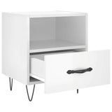 Bedside Cabinets 2 pcs High Gloss White 40x35x47.5 cm Engineered Wood 827425