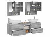 Bathroom Furniture Set 5 pcs Grey Sonoma 3406964