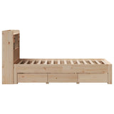 Bookcase Bed without Mattress 75x190 cm Small Single Solid Wood Pine 3308984