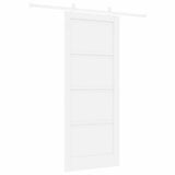 Sliding Door 86 x 211 cm Engineered Wood White 3450156