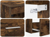 Bathroom Furniture Set 2 pcs Smoked Oak Engineered Wood 3403884