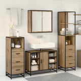 Bathroom Furniture Set 4 pcs Artisan Oak Engineered Wood 3402355