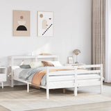 Bed Frame with Headboard without Mattress White 140x200 cm 3305944