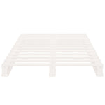 ZNTS Pallet Bed without Mattress White 100x200 cm Solid Wood 821383