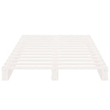 ZNTS Pallet Bed without Mattress White 100x200 cm Solid Wood 821383