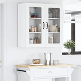 Wall Glass Cabinet LUCCA White 40 x 31 x 80 cm Engineered Wood 884985