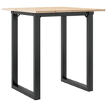 ZNTS Dining Table O-Frame 60x60x75 cm Solid Wood Pine and Steel 3282670