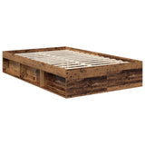 Bed Frame with Headboard Old Wood 120 x 190 cm Solid Pine Wood 3412112