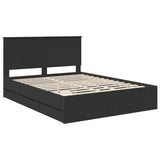 Bed Frame with Drawer Black 150 x 200 cm Engineer Wood 3411104