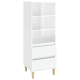 Highboard High Gloss White 40x36x110 cm Engineered Wood 821238
